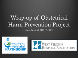 Wrap-up of Obstetrical Harm Prevention Project