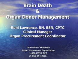 Managing Potential Organ Donors