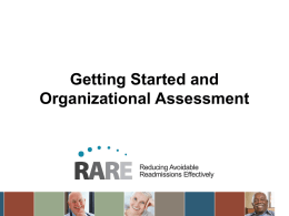 RARE Organizational Assessment Webinar
