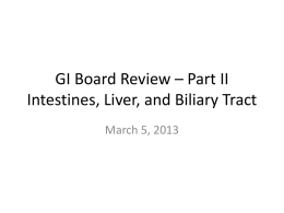GI Board Review 2013 - Clinical Departments