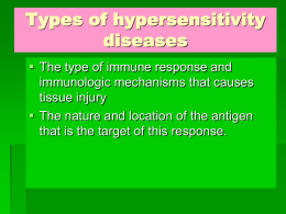 Hypersensitivity type I