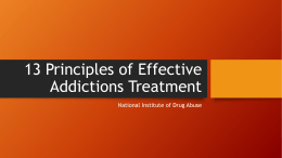 13 Principles of Effective Addictions Treatment