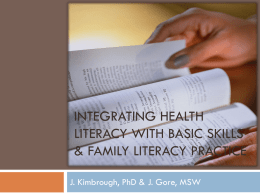 Integrating Health Literacy with Basic Skills & Family