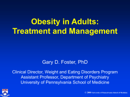 Obesity in Adults: Causes, Consequences and Treatment