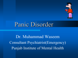 Anxiety Disorders - ::: Punjab Institute of Mental Health