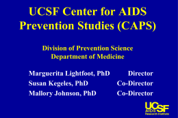 CAPS - UCSF-Gladstone Center for AIDS Research (CFAR)