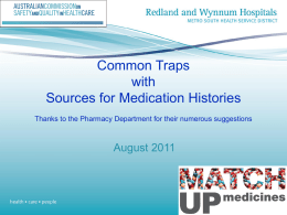 Redland-Hospital-Common-Traps-with-medication-history