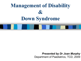Down Syndrome - School of Medicine