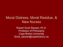 Moral Dilemmas, Moral Distress, and Moral Residue