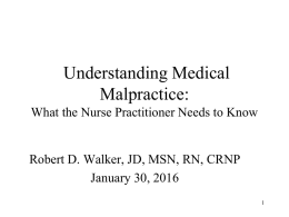Understanding Medical Malpractice: What the Nurse Practitioner