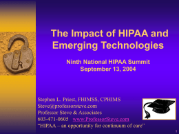 HIPAA for Dentists - A PowerPoint Presentation