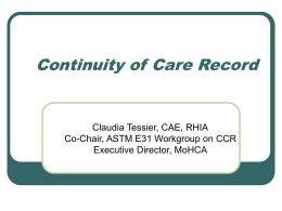 Continuity of Care Record