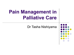 Pain Management in Palliative Care