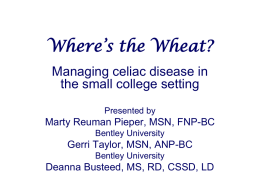 Where`s the Wheat? - American College Health Association