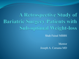 A Retrospective Study of Bariatric Surgery Patients with Sub