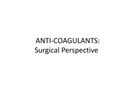 newer anti-coagulants