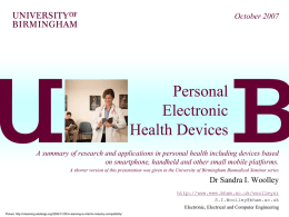 Personal Health Devices - Electronic, Electrical and Systems