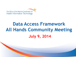 DAF Community Presentation 7-9-2014