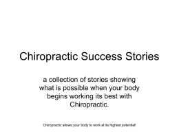 Chiropractic Success Stories