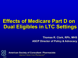 American Society of Consultant Pharmacists America`s Senior Care