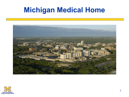 Michigan Medical Home Overview