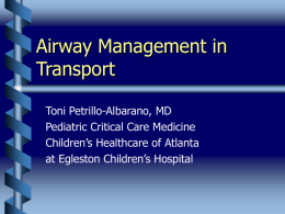 Airway Transport