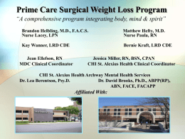 Prime Care Surgical Weight Loss Program