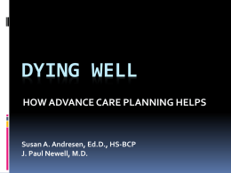 Dying Well - Gateway End of Life Coalition