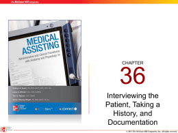 Interviewing the Patient, Taking a History and Do