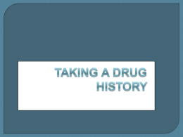 Taking a drug history
