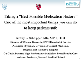 Medication Reconciliation - Society of Hospital Medicine