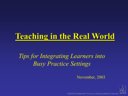 Tips for Integrating Learners Into Practices
