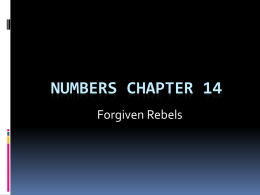 Numbers chapters 14-17