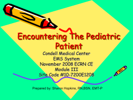 Module III - The Pediatric Patient