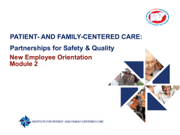 PATIENT- AND FAMILY-CENTERED CARE