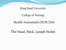 The Head, Neck, Lymph Nodes