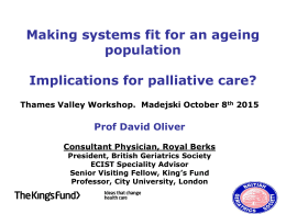 Implications for palliative care?
