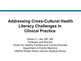 Addressing Cross-Cultural Health Literacy Challenges in Clinical