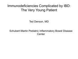 The Very Young Patient - Advances in Inflammatory Bowel Diseases
