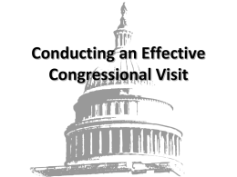 How to make an effective congressional visit