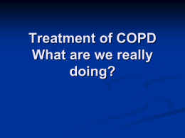 Inhaled corticosteroids in COPD What are we really doing?