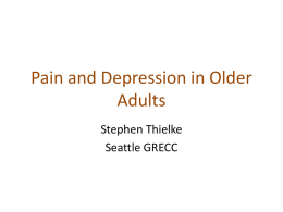 Pain and Depression in Older Adults