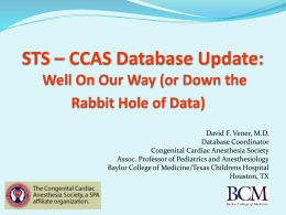 The STS – CCAS Database Update