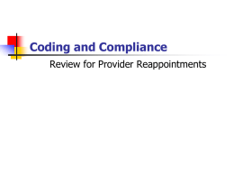 Billing Compliance - UNC School of Medicine