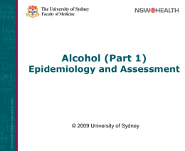 Alcohol - The University of Sydney