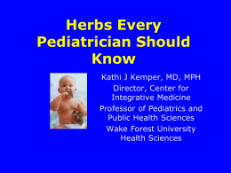 CAM Herbs - American Academy of Pediatrics