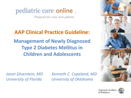Type 2 Diabetes Guidelines: AAP - American Academy of Pediatrics