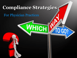 Compliance Strategies - Medical Group Management Association of
