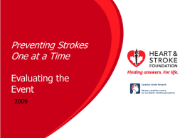 Evaluating the Event - Heart and Stroke Foundation of Ontario