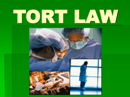 TORT LAW - Paws.wcu.edu.